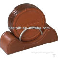 Leather design cup coaster, Desktop Accessories leather tea coaster PU Leather tea coster leather coaster